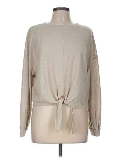 Pre-owned H&m Long Sleeve T-shirt In Tan