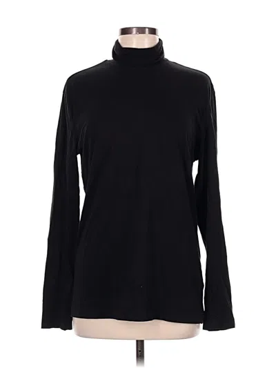 Pre-owned H&m Long Sleeve Turtleneck In Black