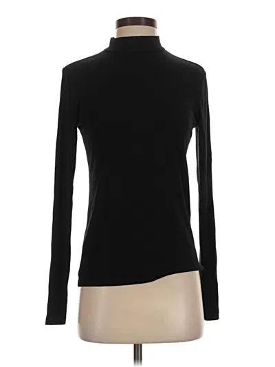 Pre-owned H&m Long Sleeve Turtleneck In Black