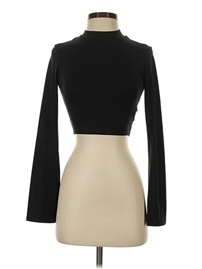 Pre-owned H&m Long Sleeve Turtleneck In Black