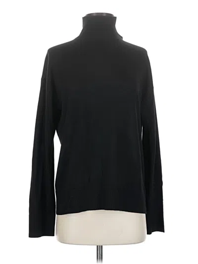 Pre-owned H&m Long Sleeve Turtleneck In Black