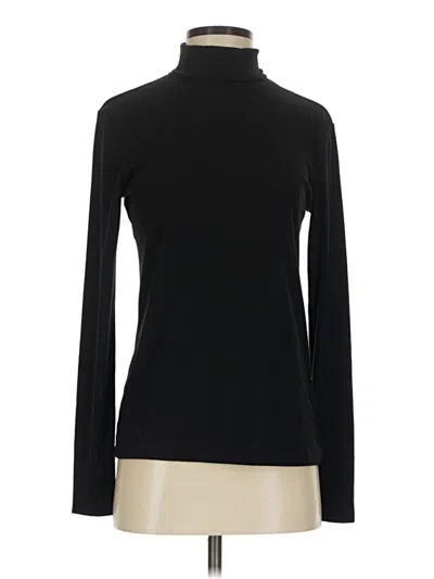 Pre-owned H&m Long Sleeve Turtleneck In Black