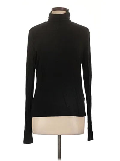 Pre-owned H&m Long Sleeve Turtleneck In Black