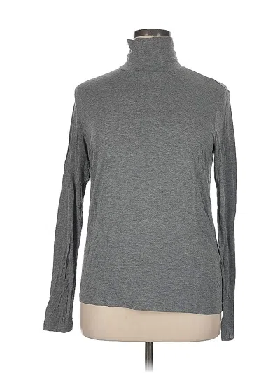 Pre-owned H&m Long Sleeve Turtleneck In Gray