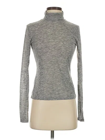 Pre-owned H&m Long Sleeve Turtleneck In Gray