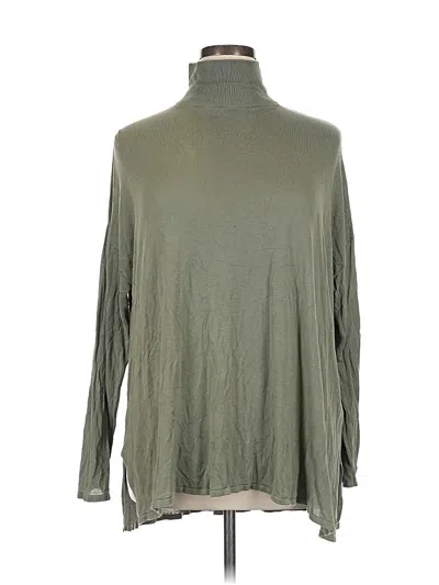 Pre-owned H&m Long Sleeve Turtleneck In Green