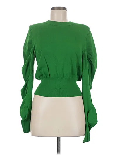 Pre-owned H&m Long Sleeve Turtleneck In Green