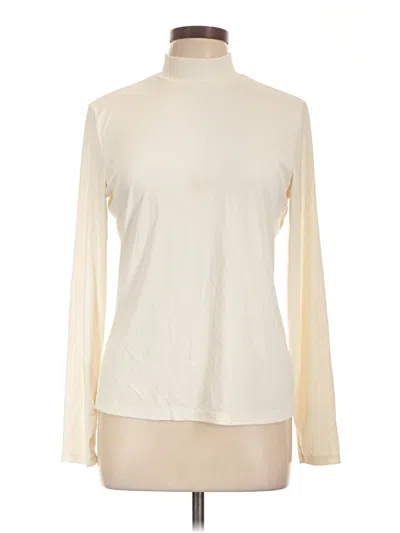 Pre-owned H&m Long Sleeve Turtleneck In Ivory