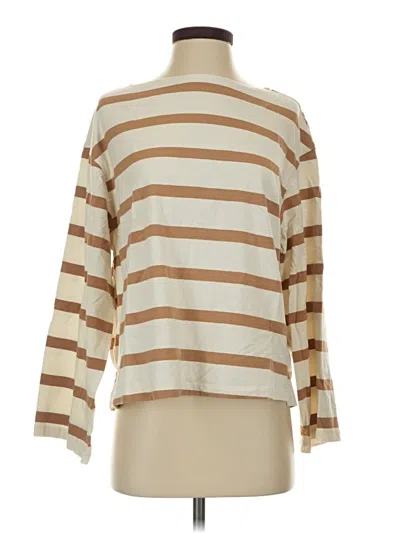 Pre-owned H&m Long Sleeve Turtleneck In Tan