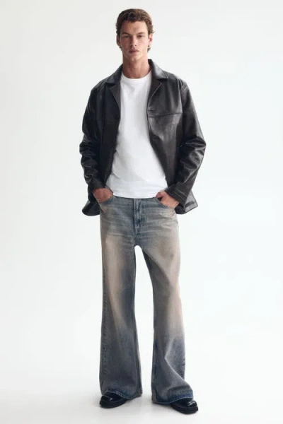 H&m Loose Bootcut Jeans In Blue