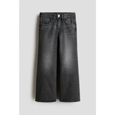 H&m Kids'  Loose Fit Bootcut Leg Jeans In Black