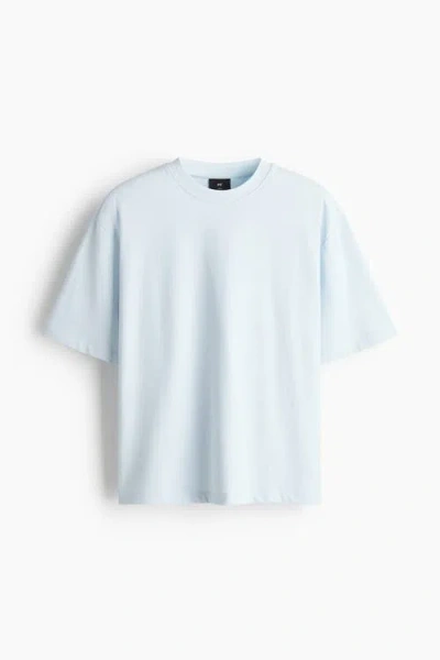 H&m Loose Fit Boxy-style T-shirt In Blue