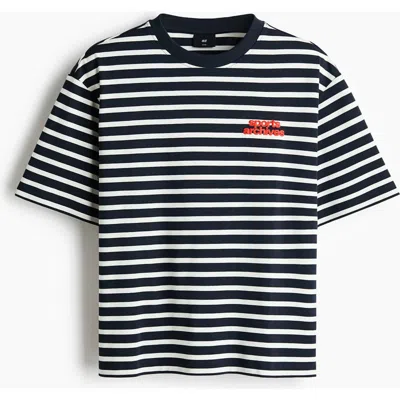 H&m Loose Fit Cotton T-shirt In Black