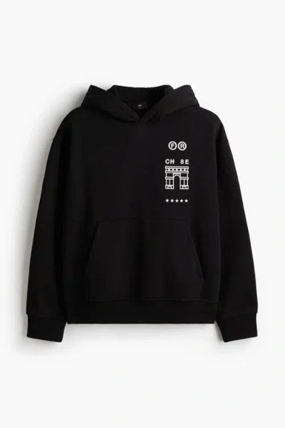 H&m Loose Fit Hoodie In Blue