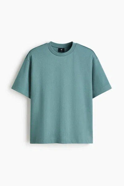 H&m Loose Fit Interlock T-shirt In Blue