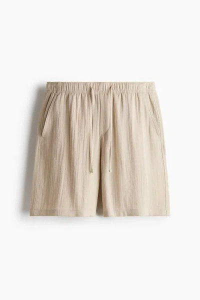 H&m Loose Fit Shorts In White