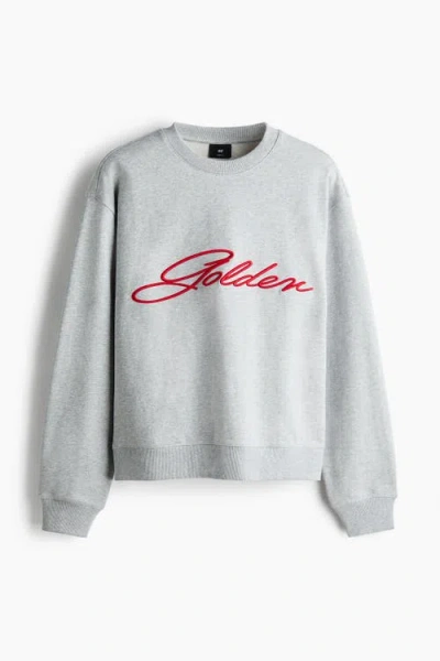H&m Loose Fit Sweatshirt In White