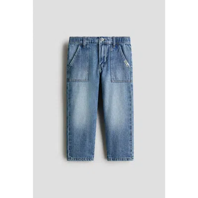 H&m Kids'  Loose Fit Tapered Leg Jeans In Blue