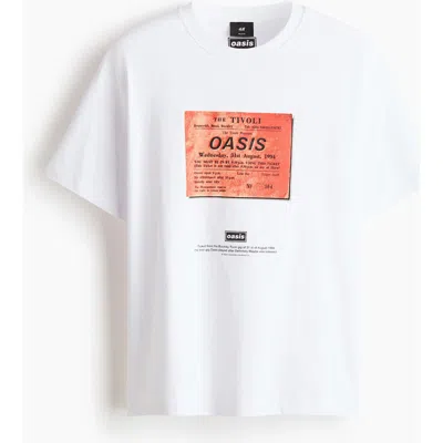 H&m Loose Fit T-shirt In White
