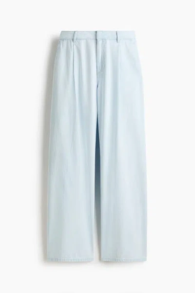 H&m Loose Fit Wide Regular Jeans In Blue
