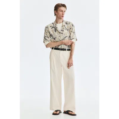 H&m Loose Fit Wide Trousers In Neutral