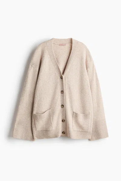 H&m Loose-fit Cardigan In Neutral