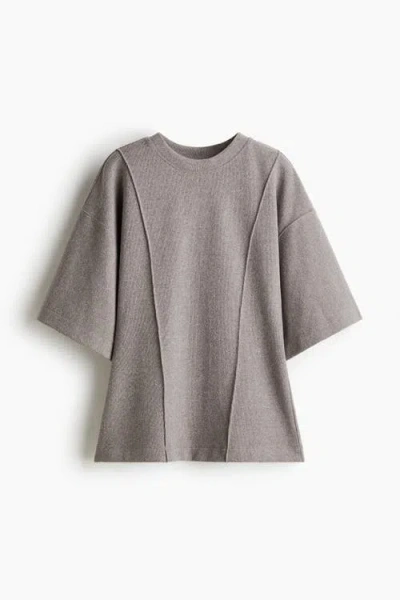 H&m Loose-fit Fine-knit Top In Gray
