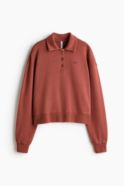 H&m Loose-fit Polo Shirt In Red
