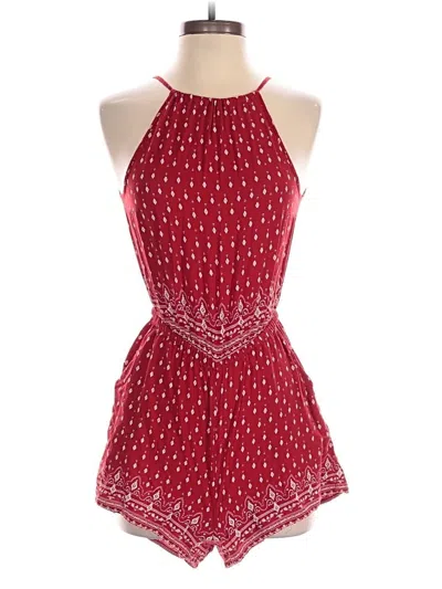 Pre-owned H&m Loves Coachella Romper In Red