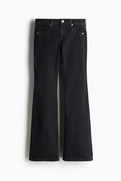 H&m Low Rise Flared Leg Jeans In Black