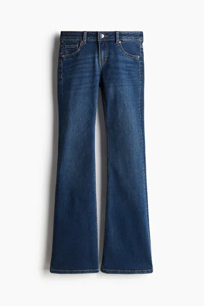H&m Low Rise Flared Leg Jeans In Blue