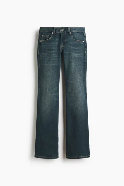 H&m Low Rise Flared Leg Jeans In Brown