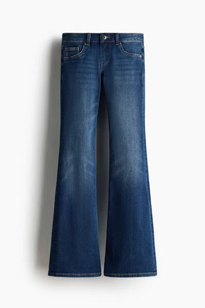H&m Low Rise Flared Leg Jeans In Blue