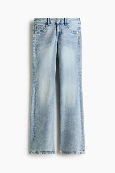 H&m Low Rise Flared Leg Jeans In Blue