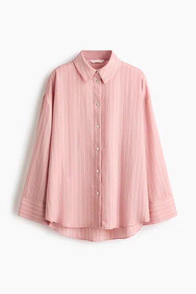 H&m Lyocell-blend Shirt In Pink