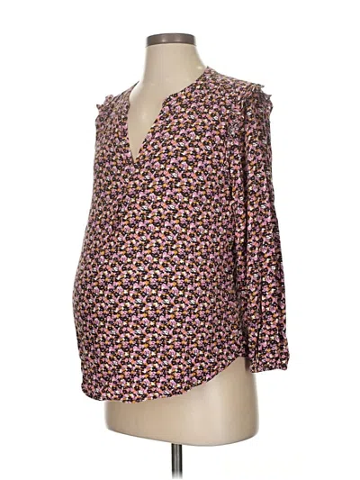 Pre-owned H&m Mama 3/4 Sleeve Blouse In Pink