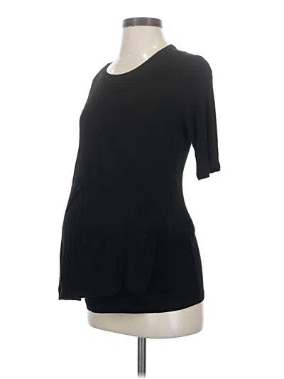 Pre-owned H&m Mama 3/4 Sleeve T-shirt In Black