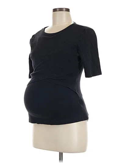 Pre-owned H&m Mama 3/4 Sleeve T-shirt In Black