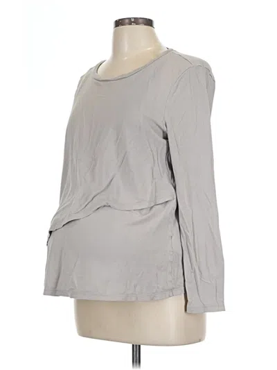 Pre-owned H&m Mama 3/4 Sleeve T-shirt In Gray