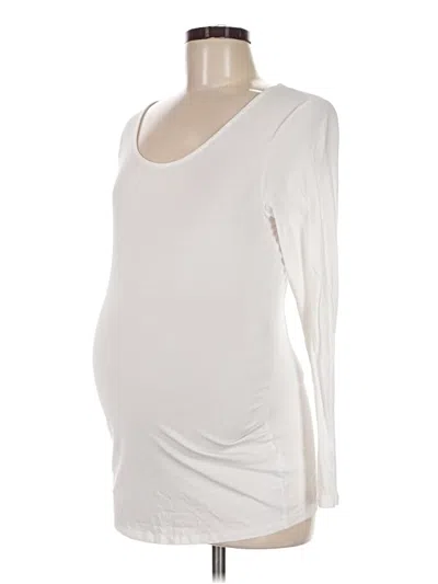 Pre-owned H&m Mama 3/4 Sleeve T-shirt In Ivory