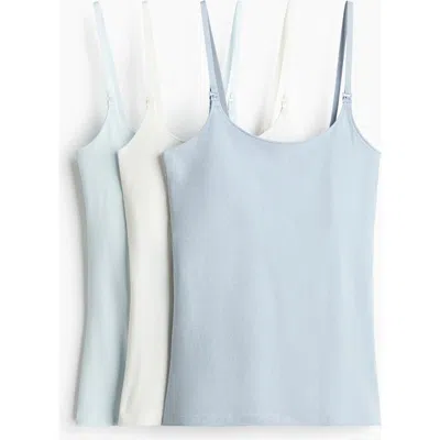 H&m Mama 3-pack Nursing Camisole Tops In Multi