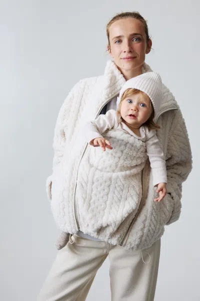 H&m Mama Before & After Babywearing Fleece Jacket In Neutral