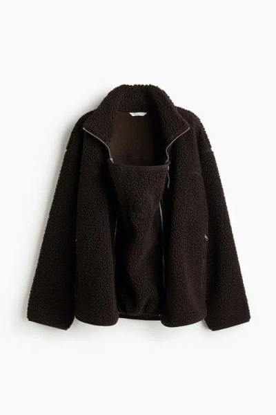 H&m Kids'  Mama Before & After Babywearing Teddy Jacket In Black