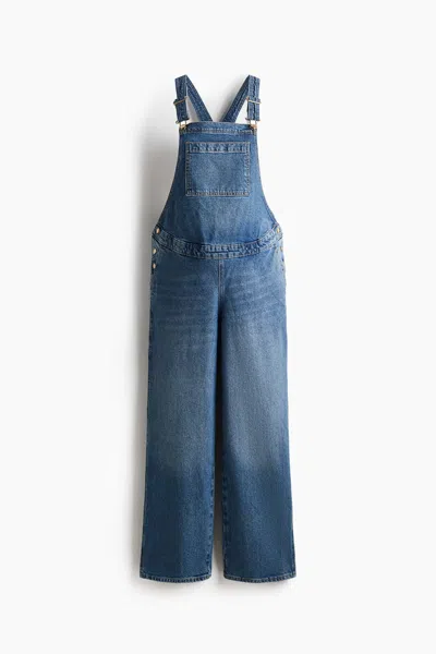 H&m Mama Before & After Denim Overalls In Blue