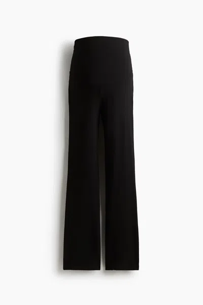 H&m Mama Before & After Flared Pants In Black