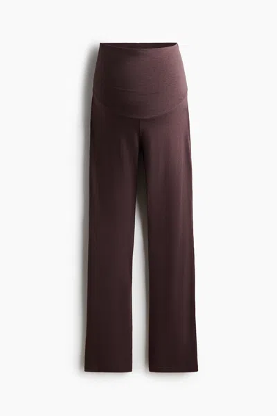 H&m Mama Before & After Flared Pants In Purple