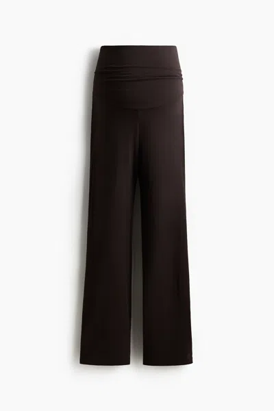 H&m Mama Before & After Flared Pants In Brown