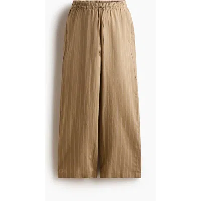 H&m Mama Before & After Linen-blend Trousers In Brown