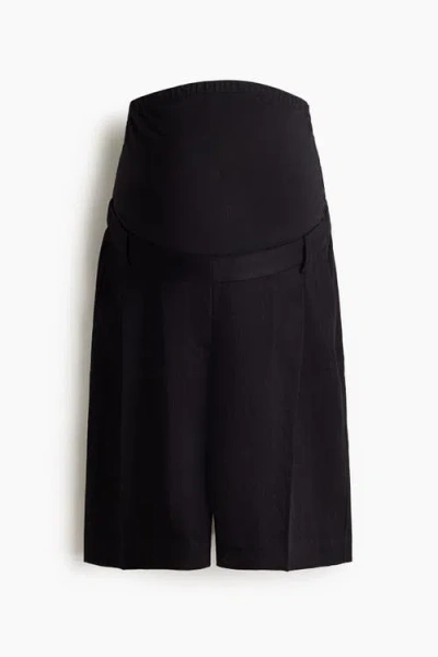 H&m Mama Bermuda Shorts In Black