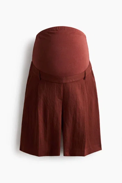 H&m Mama Bermuda Shorts In Brown